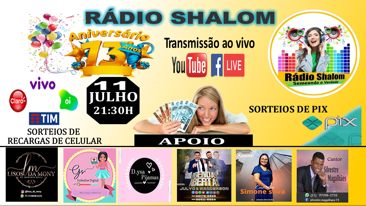 ​Web Rádio Shalom realiza aniversário